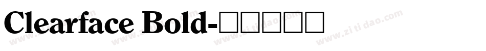 Clearface Bold字体转换